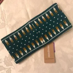 NWT PATAGONIA Powder Town Headband Unisex Adult Snowfall Knit Borealis Green Patagonia Powder Town Ski Headband main image 2